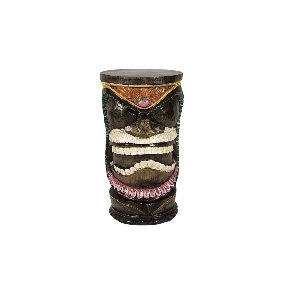 Hawaiian Tiki 8in Good Luck God Unique Statement Piece VINTAGE GIFT Ready